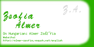 zsofia almer business card